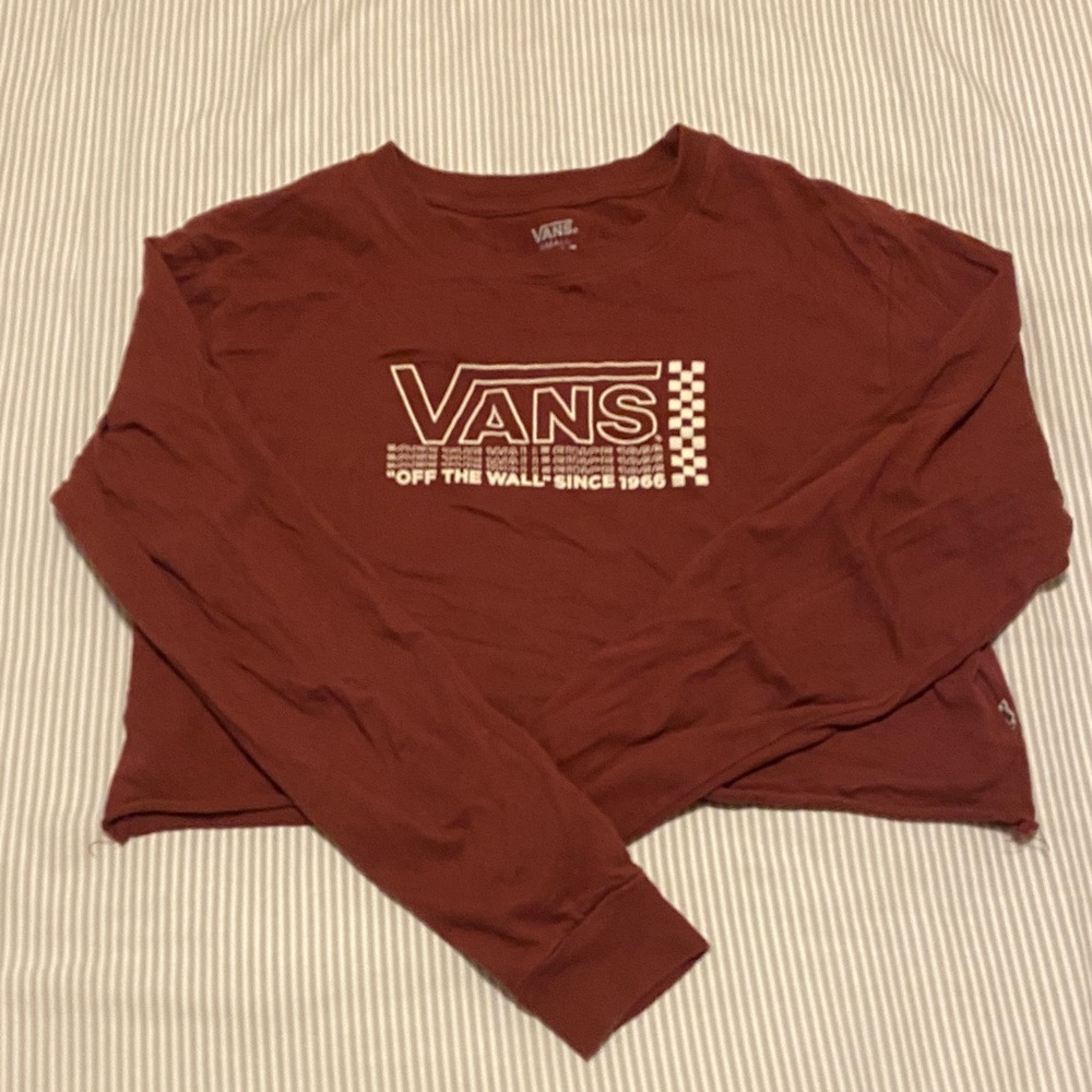 Vans Burgundy Long Sleeve Tee
